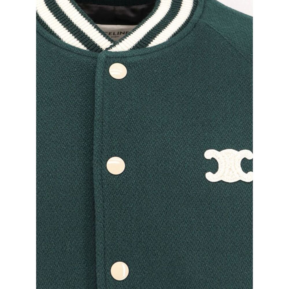 Celine Men Wool Bomber With Triomphe Patch - Picture 3 of 3
